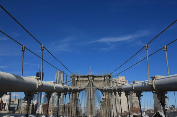 usa, etat de New York, New York City, Manhattan, brooklyn, pont de brooklyn bridge, pietons, vehicules, jogging, circulation, pointe de Manhattan,