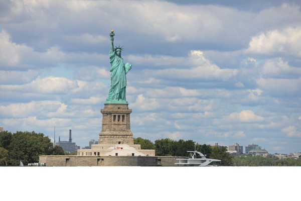 usa, etat de New York, New York City, Manhattan, financial district, pointe de Manhattan, ferry pour Staten Island, buildings, baie, bateaux, statue de la liberte, Bartholdi,