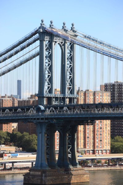 usa, etat de New York, New York City, Manhattan, brooklyn, pont de brooklyn bridge, pietons, vehicules, jogging, circulation, pointe de Manhattan, Manhattan bridge,