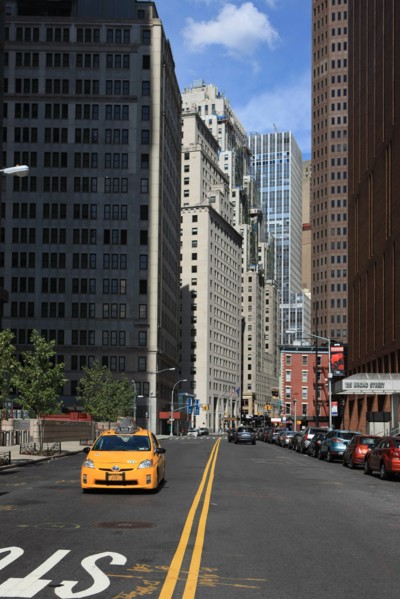 usa, etat de New York, New York City, Manhattan, financial district, pointe de Manhattan, ferry pour Staten Island, buildings, taxi,