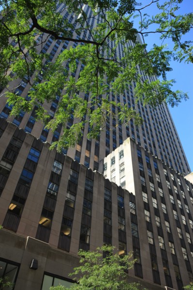 usa, etat de New York, New York City, Manhattan, Broadway, vers Rockfeller Center, buildings, rue,