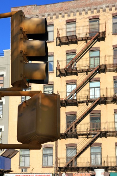 usa, state of New York, NYC, Chelsea, feux, facade, escaliers,