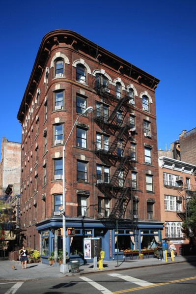 usa, state of New York, NYC, Manhattan, Greenwich Village, maison, angle, corner, escaliers,