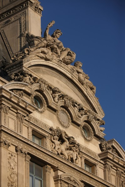 France, ile de france, paris 1er arrondissement, louvre, quai des tuileries, ancien palais des tuileries, pavillon de flore, musee du louvre, detail, sculpture, 
Date : 2011-2012