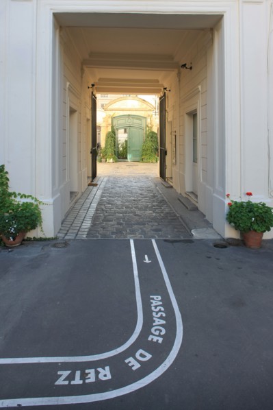 France, ile de france, paris 3e arrondissement, le marais, rue charlot, hotel et passage de retz no9, hotel particulier, 
Date : 2011-2012