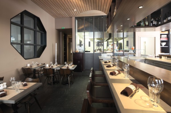 France, ile de france, paris 5e arrondissement, 20 rue saint victor, mutualite, restaurant le terroir parisien, chef yannick alleno, cuisine, gastronomie.
Date : 2011-2012