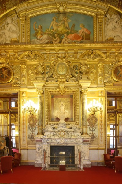 France, ile de france, paris 6e arrondissement, rue de vaugirard, palais du luxembourg, senat, salle des conferences, institution, parlement, republique.
Date : 2011-2012