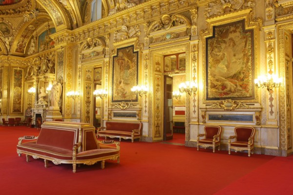 France, ile de france, paris 6e arrondissement, rue de vaugirard, palais du luxembourg, senat, salle des conferences, institution, parlement, republique.
Date : 2011-2012