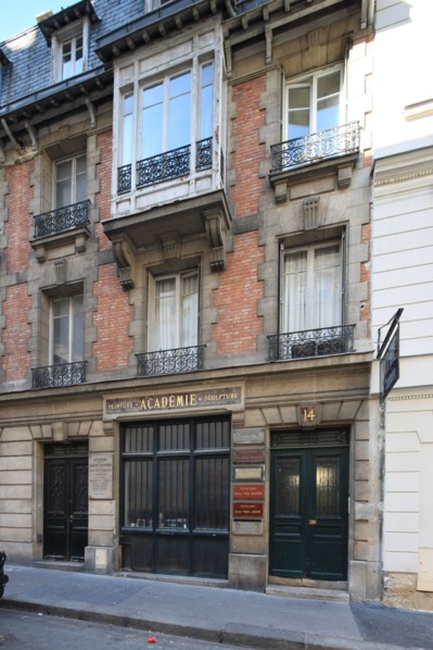 france, region ile de france, paris 6e arrondissement, montparnasse, rue de la grande chaumiere, academie de la grande chaumiere, n14.
Date : 2011-2012
