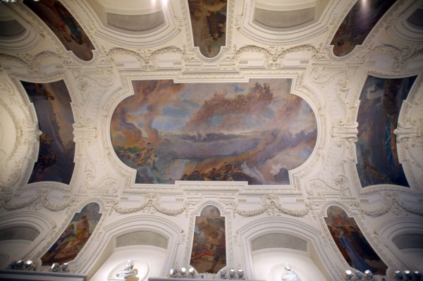 France, ile de france, paris 8e arrondissement, le petit palais, musee des beaux arts de la ville de paris, plafond de la galerie de l'etage

Date : 2011-2012