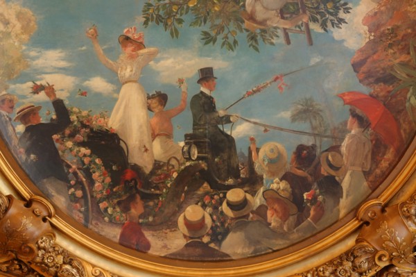 France, ile de france, paris 12e arrondissement, place louis armand, gare de lyon, restaurant le train bleu, gastronomie, detail plafond

Date : 2011-2012