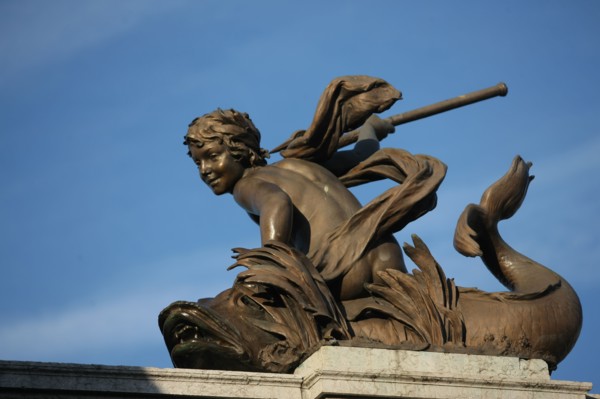 France, ile de france, paris 7e-16e arrondissement, pont alexandre III, seine, sculpture, statue,
