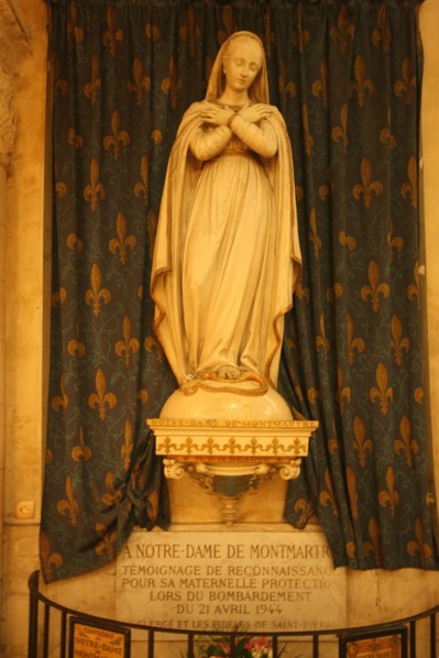 France, ile de france, paris 18e arrondissement, montmartre, eglise saint pierre de montmartre, religion, notre dame de montmartre, statue,