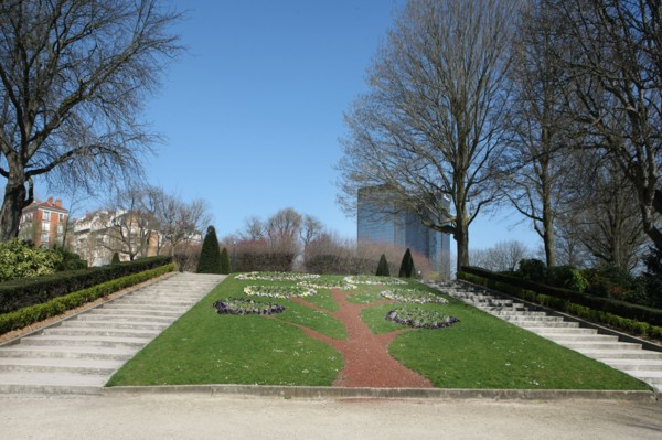 France, ile de france, paris 20e arrondissement, square severine, porte de bagnolet, jardin public,