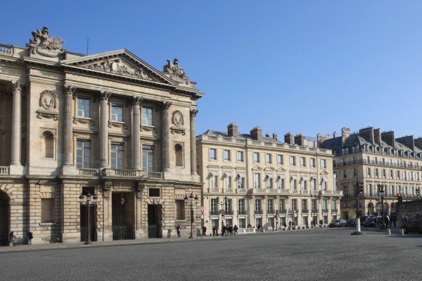 france, region ile de france, paris 8e arrondissement, place de la concorde, hotel de la marine, ancien ministere, hotel particulier, fronton du pavillon est, cote rue saint florentin, hotel de saint ...