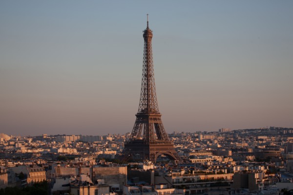 France, Region Ile de France, Paris 8e arrondissement, place Charles de Gaulle, place de l'Etoile, au sommet de l'Arc de Triomphe, panorama,