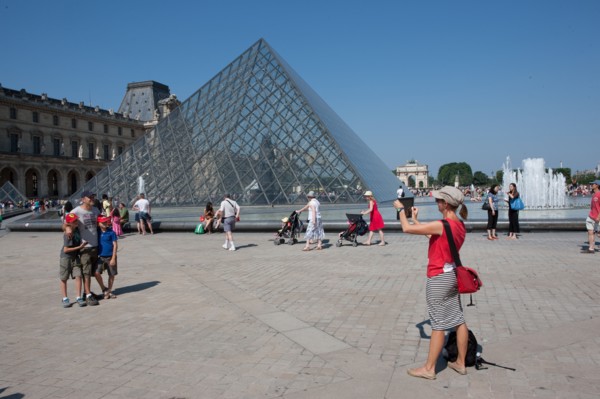 France, Region Ile de France, Paris 1er arrondissement, Musee du Louvre, place de la Pyramide, Ieoh Ming Pei,