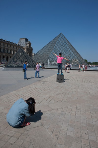 France, Region Ile de France, Paris 1er arrondissement, Musee du Louvre, place de la Pyramide, Ieoh Ming Pei,