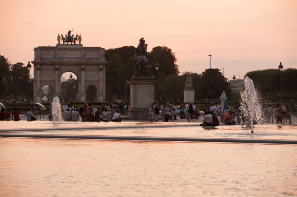 France, Region Ile de France, Paris, 1er arrondissement, Tuileries, Arc de Triomphe du Carrousel, quadrige,