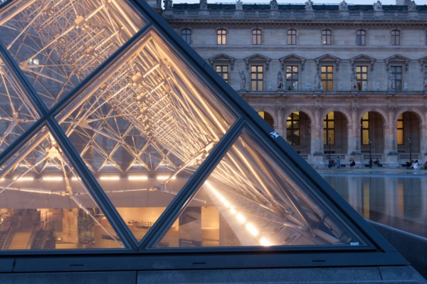 France, Region Ile de France, Paris 1er arrondissement, Musee du Louvre, place de la Pyramide, Ieoh Ming Pei,