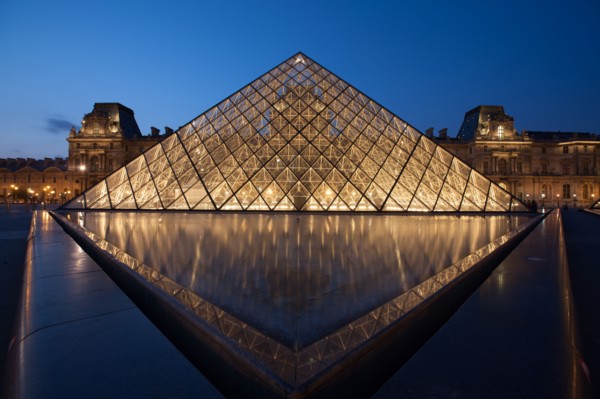 France, Region Ile de France, Paris 1er arrondissement, Musee du Louvre, place de la Pyramide, Ieoh Ming Pei,