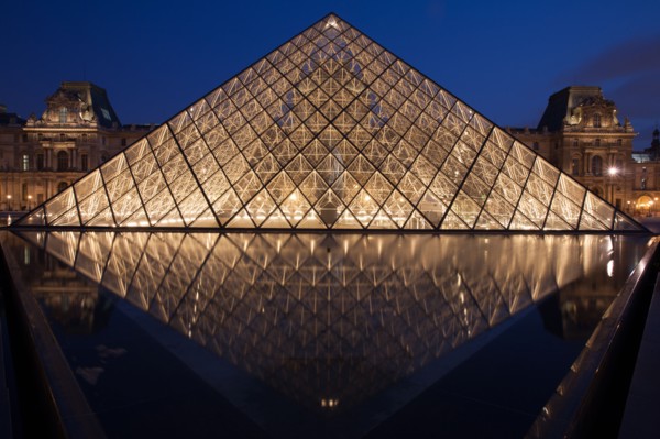 France, Region Ile de France, Paris 1er arrondissement, Musee du Louvre, place de la Pyramide, Ieoh Ming Pei,