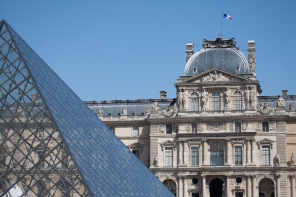 France, Region Ile de France, Paris 1er arrondissement, Musee du Louvre, place de la Pyramide, Ieoh Ming Pei