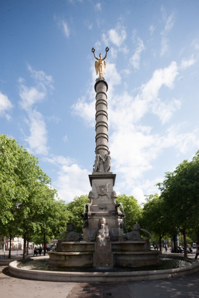 France, Region Ile de France, Paris 1er arrondissement, place du Chatelet, fontaine, sculpture, Egypte,