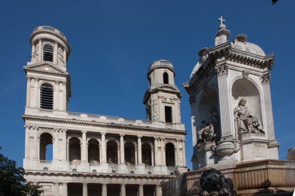 France, Region Ile de France, Paris 6e arrondissement, eglise et place saint sulpice,