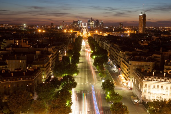 France, Region Ile de France, Paris 8e arrondissement, place Charles de Gaulle, place de l'Etoile, au sommet de l'Arc de Triomphe, panorama,
