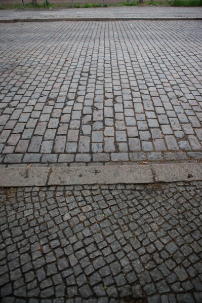 Allemagne (Germany), Berlin, Prenzlauer Berg, signes de ville, rue pavee