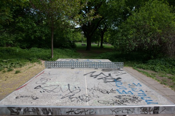 Allemagne (Germany), Berlin, Prenzlauer Berg, Mauer Park, vestiges du Mur de Berlin, jardin public,