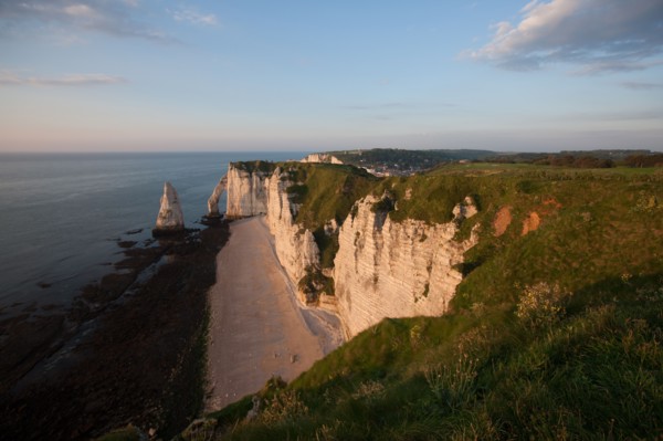 France, region Haute Normandie, Seine Maritime, pays des hautes falaises, Etretat, falaise d'aval,