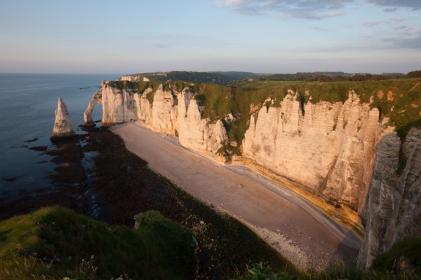 France, region Haute Normandie, Seine Maritime, pays des hautes falaises, Etretat, falaise d'aval,