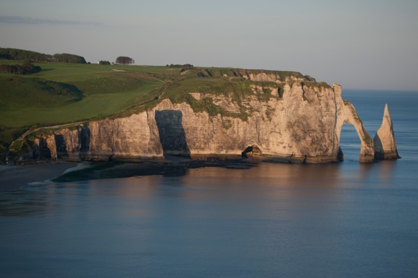 France, region Haute Normandie, Seine Maritime, pays des hautes falaises, Etretat, falaise d'aval,