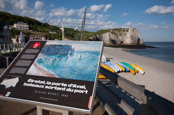 France, region Haute Normandie, Seine Maritime, pays des hautes falaises, Etretat, falaise d'aval,