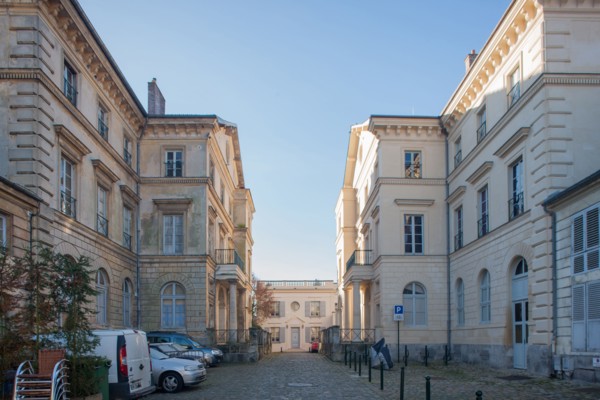 France, Ile de France, Yvelines, Rambouillet, place du Roi de Rome, palais du Roi de Rome, pavillons et ailes, Napoleon 1er,