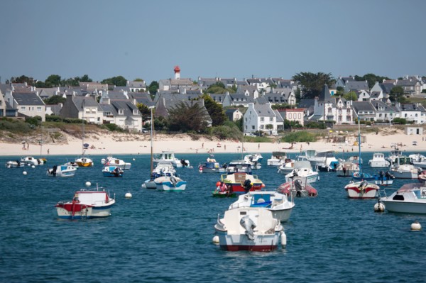France, région Bretagne, Brittany, Finistère, Cap Sizun, Audierne-Esquibien, plage et club de