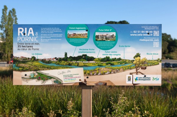 France, région Pays de la Loire, Loire Atlantique, Pornic, ria de Pornic, jardin paysagé.