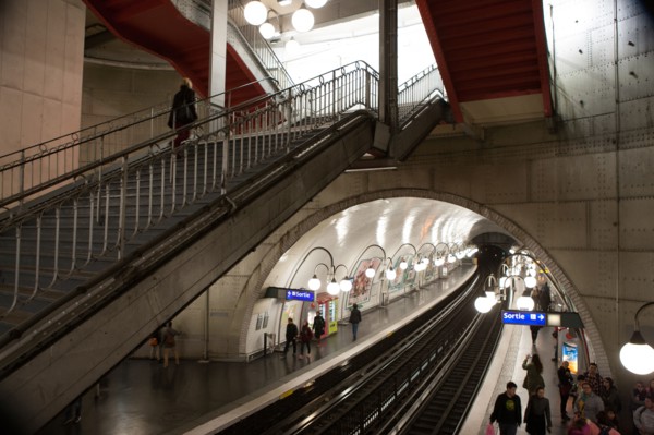 France, Région Ile de France, Paris 4e arrondissement, Station de métro Cité, escalier