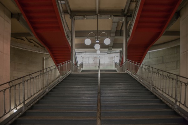 France, Région Ile de France, Paris 4e arrondissement, Station de métro Cité, escalier