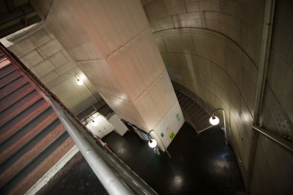 France, Région Ile de France, Paris 4e arrondissement, Station de métro Cité, escalier