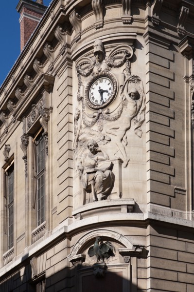 France, Région Ile de France, Paris 1er arrondissement, Rue de Richelieu, façade de la BNF