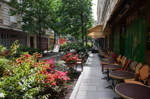 France, Région Ile de France, Paris 4e arrondissement, le Marais, Rue du Trésor, fleurs et