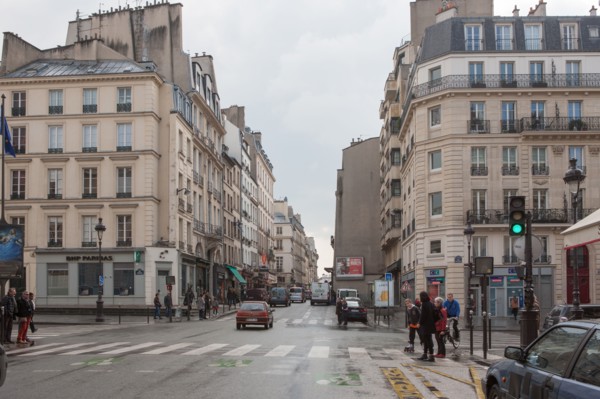 France, Région Ile de France, Paris 5e arrondissement, Rue Saint Jacques, angle avec la Rue