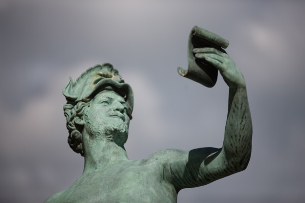 France, Région Ile de France, Paris 6e arrondissement, Jardin du Luxembourg, statue de l'acteur