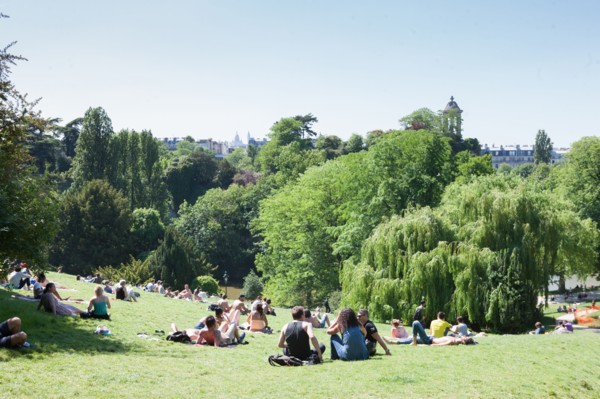 France, Région Ile de France, Paris 19e arrondissement, Parc des Buttes Chaumont, jardin, Ville de