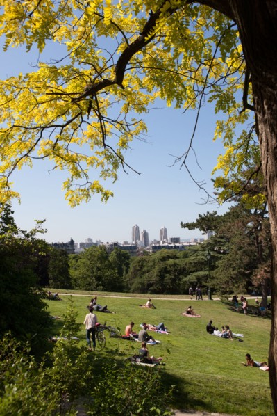 France, Région Ile de France, Paris 19e arrondissement, Parc des Buttes Chaumont, jardin, Ville de