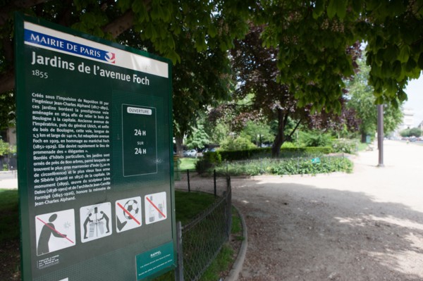 Avenue Foch, Jardins De L'Avenue Foch