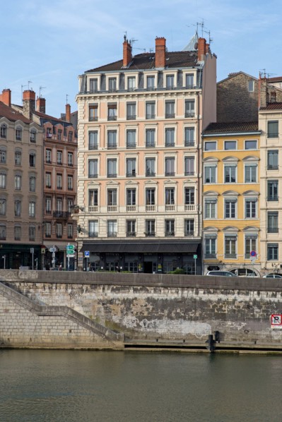 Lyon, façades Quai de Bondy
